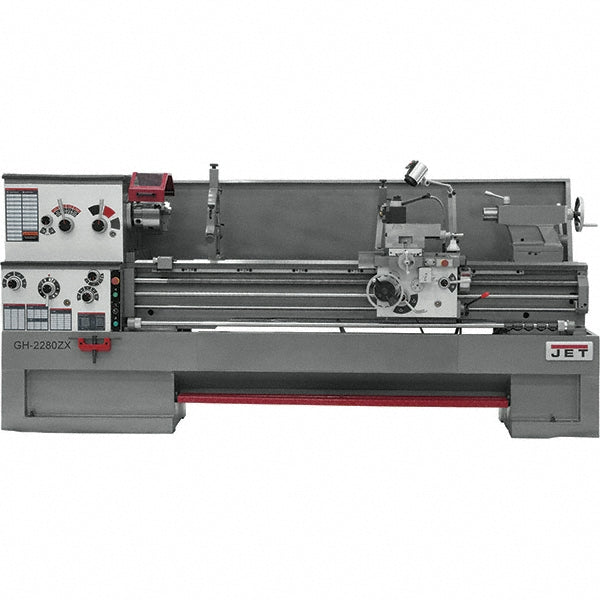Jet Tools 22" x 80" Engine Lathe: Geared Head, 10 hp, 230/460 V 3 Phase, 3-1/8" Spindle Bore Dia, 25 to 1,800 RPM JT9-321880