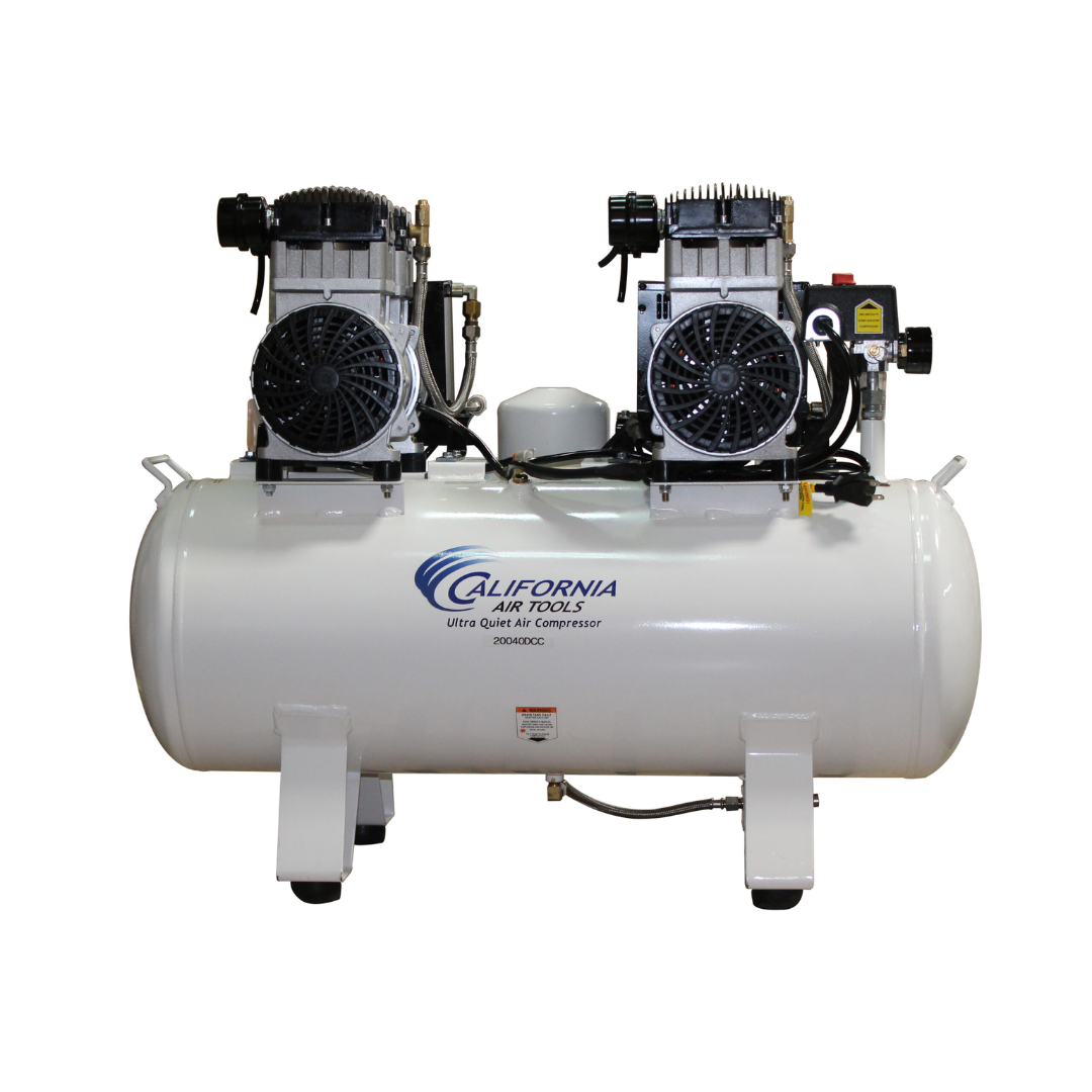 California Air Tools 20040DCADC Powerful 4.0 Hp Ultra Quiet, Ultra Dry & Oil-Free 20 Gallon Air Compressor with 98% Air Drying System and Automatic Drain Valve