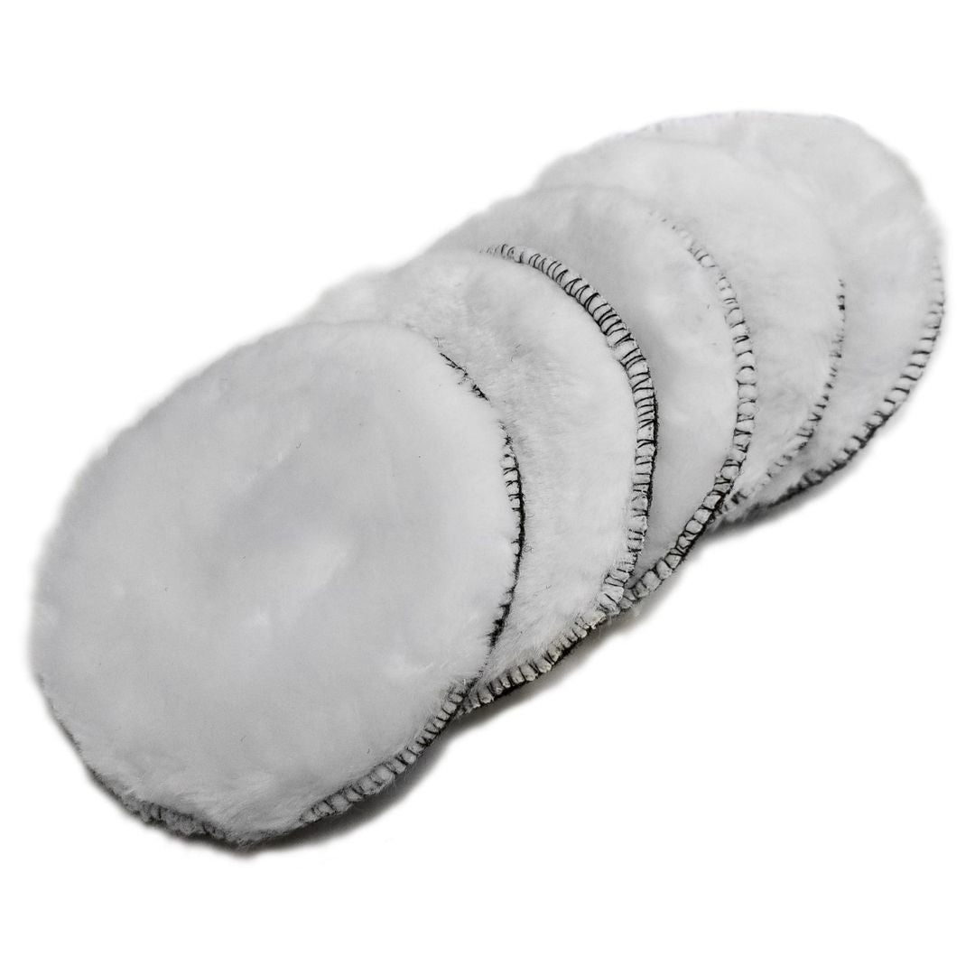 RIKON 31-210 4" wool buffing pads, pack of 5