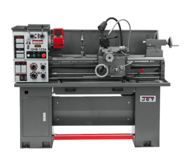 Jet GHB-1236 Geared Head Bench Lathe & Acu-Rite 203 DRO in Jet Metalworking, Turning, Lathes JT9-323230 front view