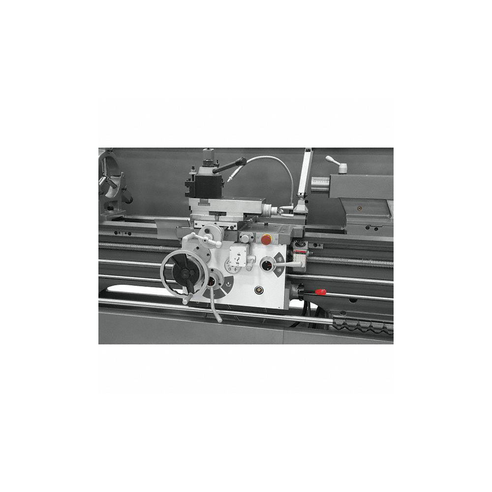 Jet 16" x 60" Engine Lathe: Geared Head, 230 V 3 Phase, 3-1/8" Spindle Bore Dia, 25 to 1,800 RPM JT9-321529 machine handles