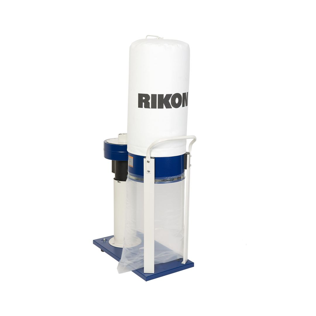 RIKON 60-100 1 HP single-stage dust collector for small wood shops.