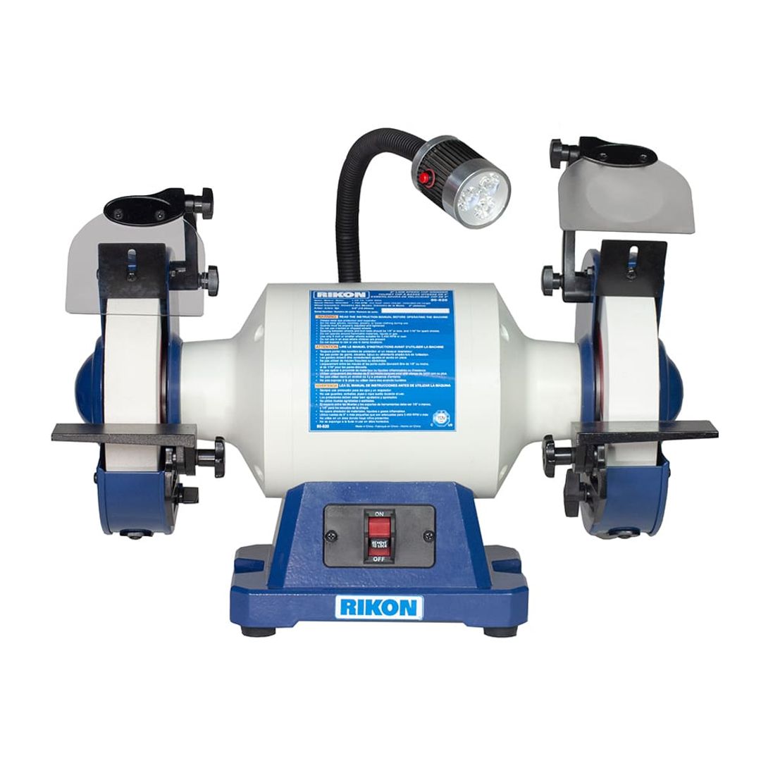 RIKON 80-820 8" 1 HP slow speed bench grinder w/ 1.5 in wheels 1750 RPM