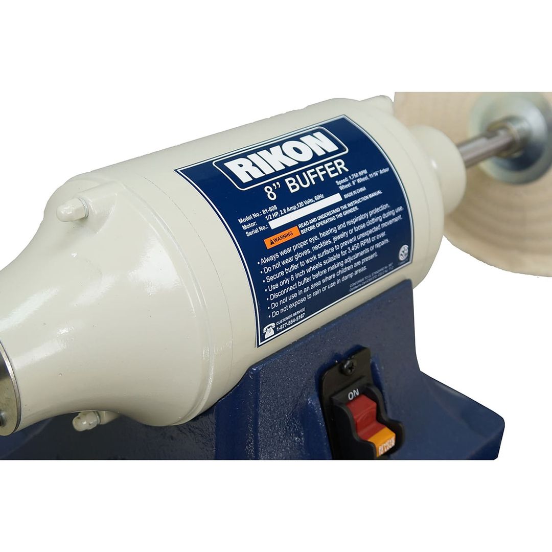 RIKON 81-608 8" long shaft low speed buffer