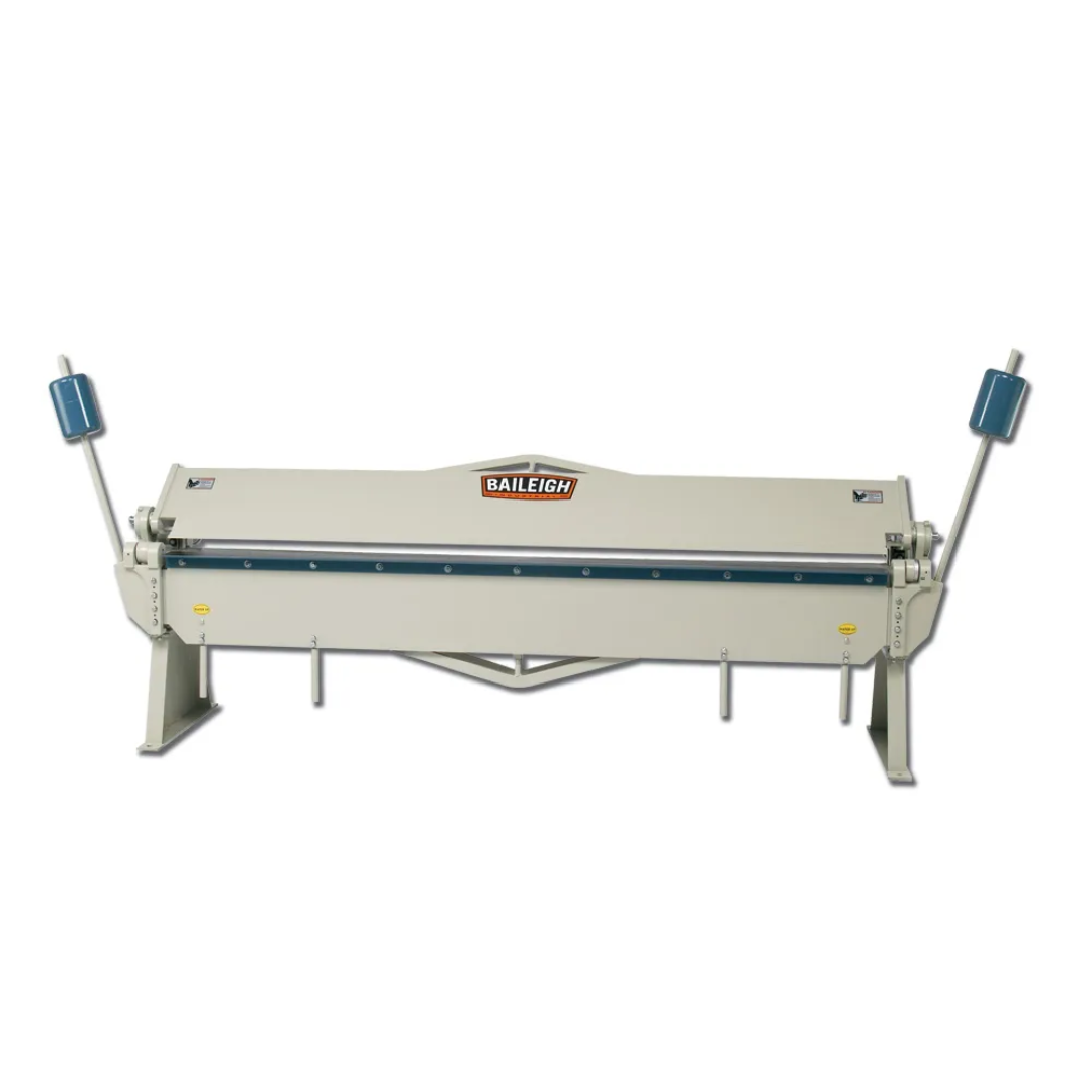 Baileigh 120-Inch Sheet Metal Hand Brake, 14G Mild Steel (HB-12014) 1004638 manual sheet metal brake for precision bending of long sheet metal panels.