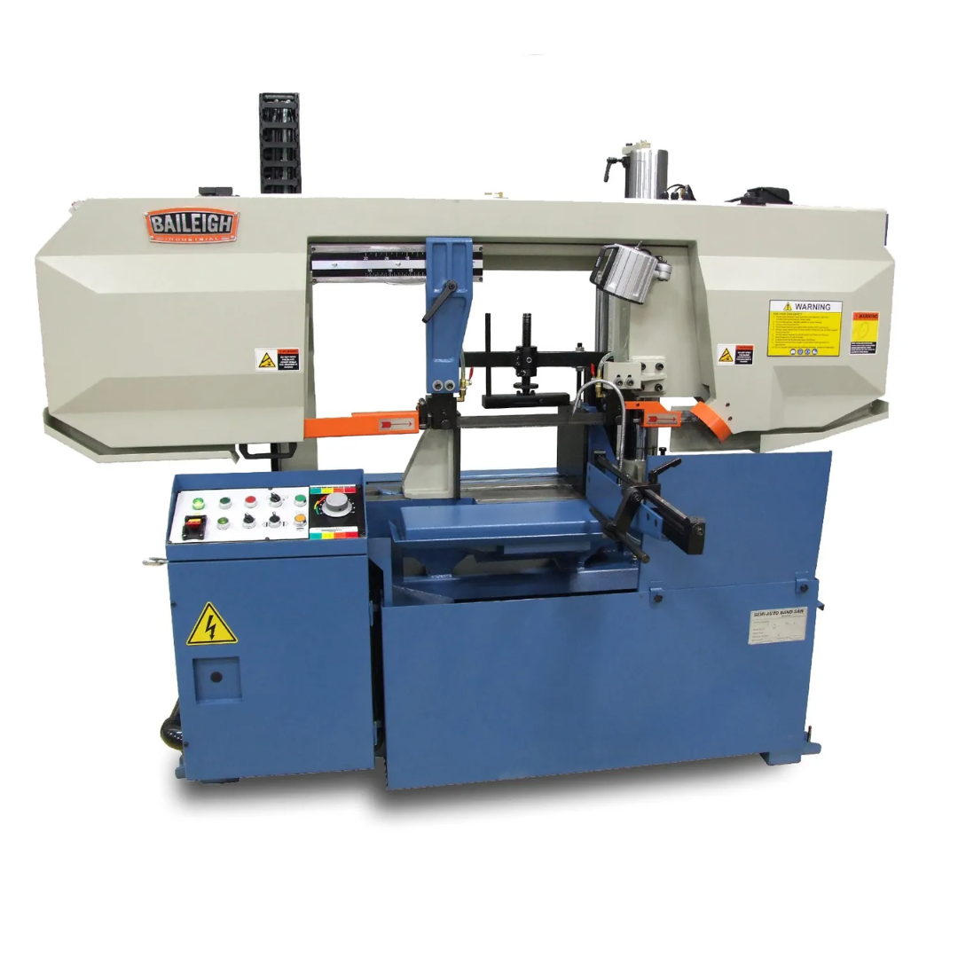 Baileigh 14-Inch Semi-Auto Horizontal Bandsaw BS-360SA 1001582 industrial horizontal metal cutting bandsaw with semi-automatic operation, heavy-duty frame, and precision cutting capability for fabrication and production environments.