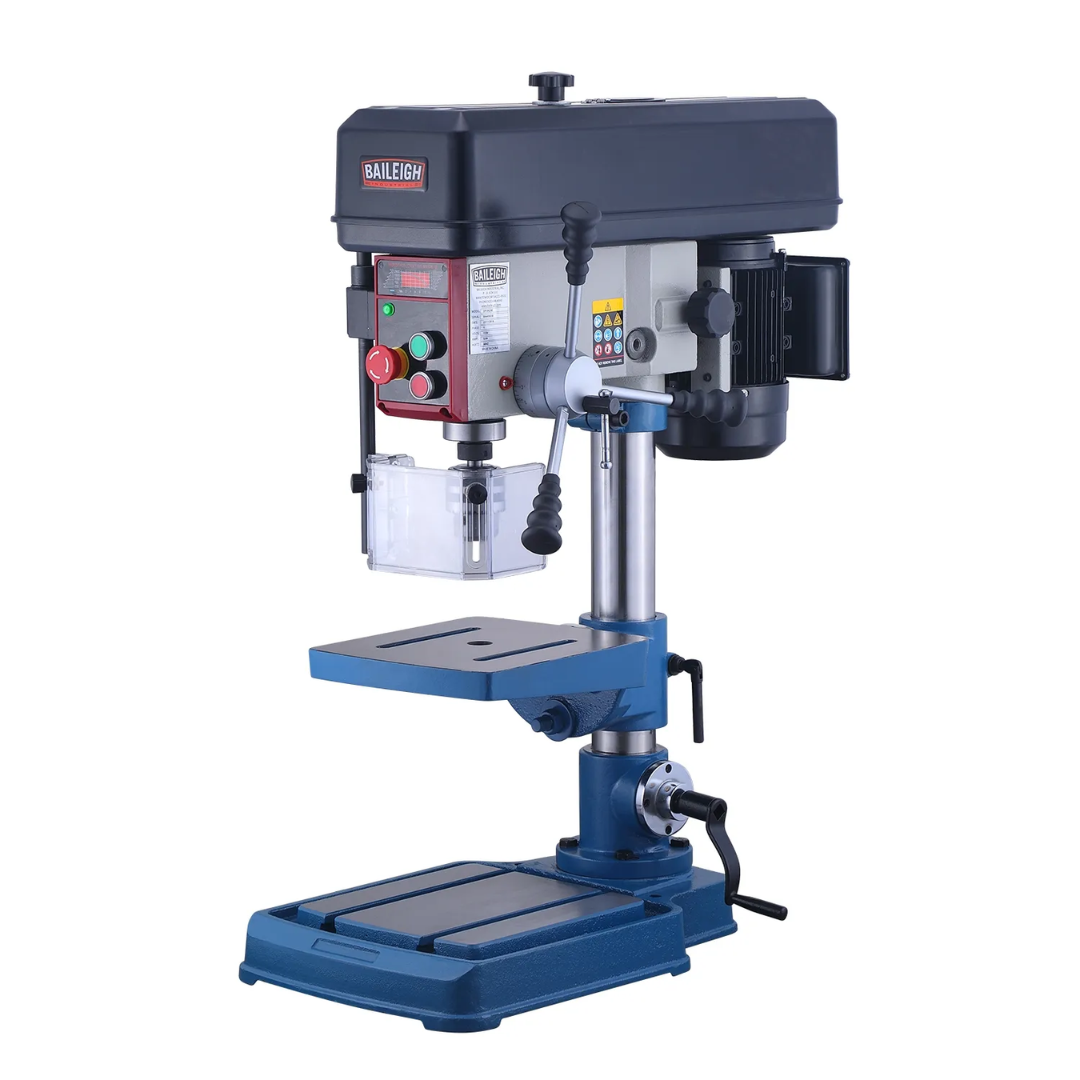 Baileigh 16" Bench Top Drill Press DP-4016B 1228212 benchtop drilling machine featuring a precision-adjustable worktable, cast iron construction, and industrial motor for accurate drilling in metal, wood, and composite materials.