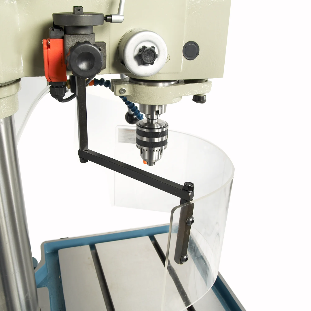 Baileigh 22-Inch Variable-Speed Drill Press, 220V 1Ph DP-1250VS 1002869 integrated coolant system and machine base components engineered to improve tool life, cooling efficiency, and drilling productivity.