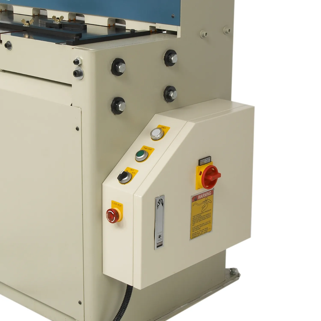 Baileigh 52-Inch Hydraulic Sheet Metal Shear (SH-5214) 1007148 electrical control panel engineered for reliable operation in industrial fabrication environments.