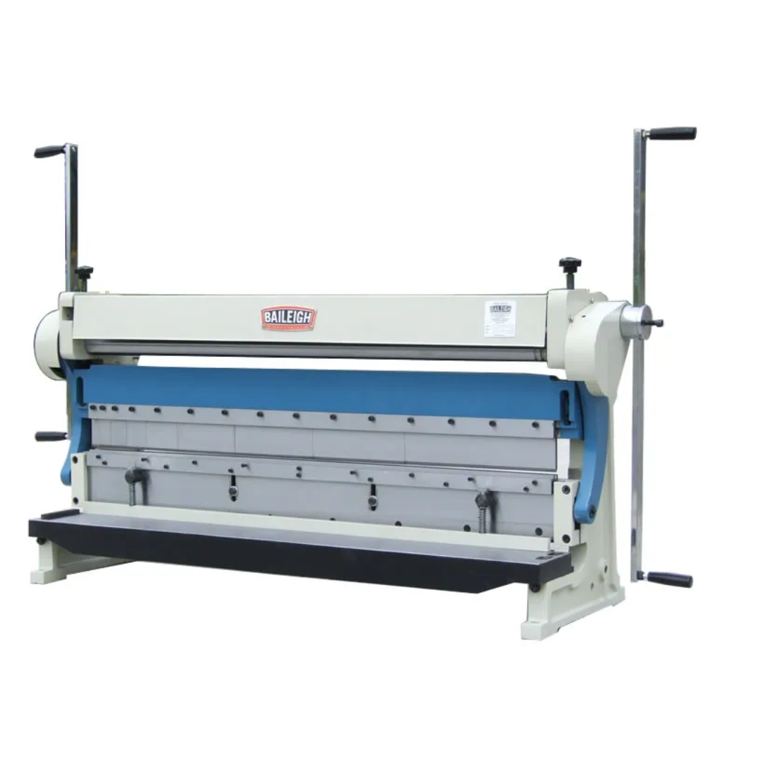 Baileigh 52-Inch Shear Brake Roll, 16-Gauge Mild Steel (SBR-5216) 1006972 full front view showing combination sheet metal shear, brake, and slip roll machine with heavy-duty manual controls and integrated fabrication capabilities.