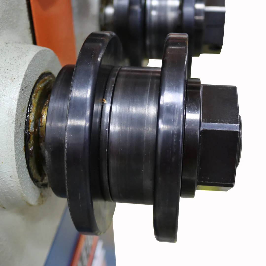 Baileigh Angle Roller R-H55 1006836 precision roller tooling with heavy-duty hardened roll set for forming round tube, pipe, flat bar, and structural steel components.