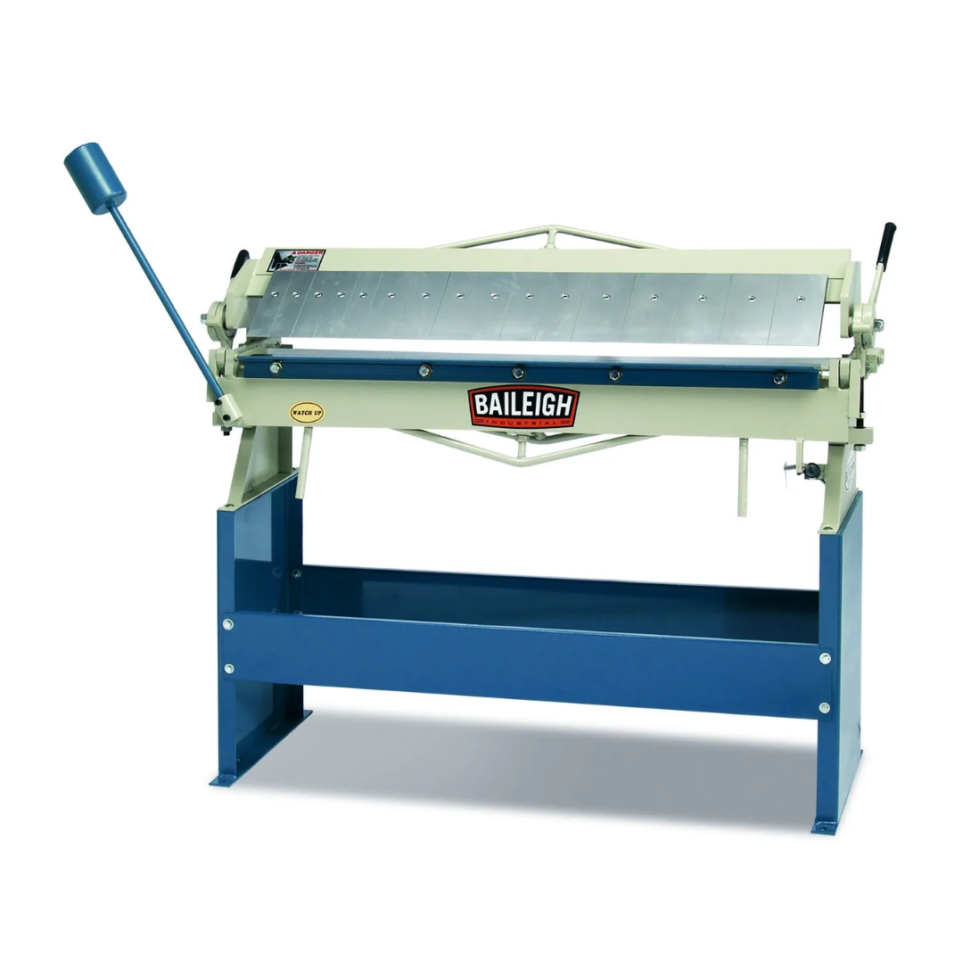 Baileigh Box & Pan Brake: 48" Bending Length, Bender (BB-4816) 1000460 heavy-duty sheet metal brake with 48-inch bending capacity, precision clamping system, and industrial steel frame construction.