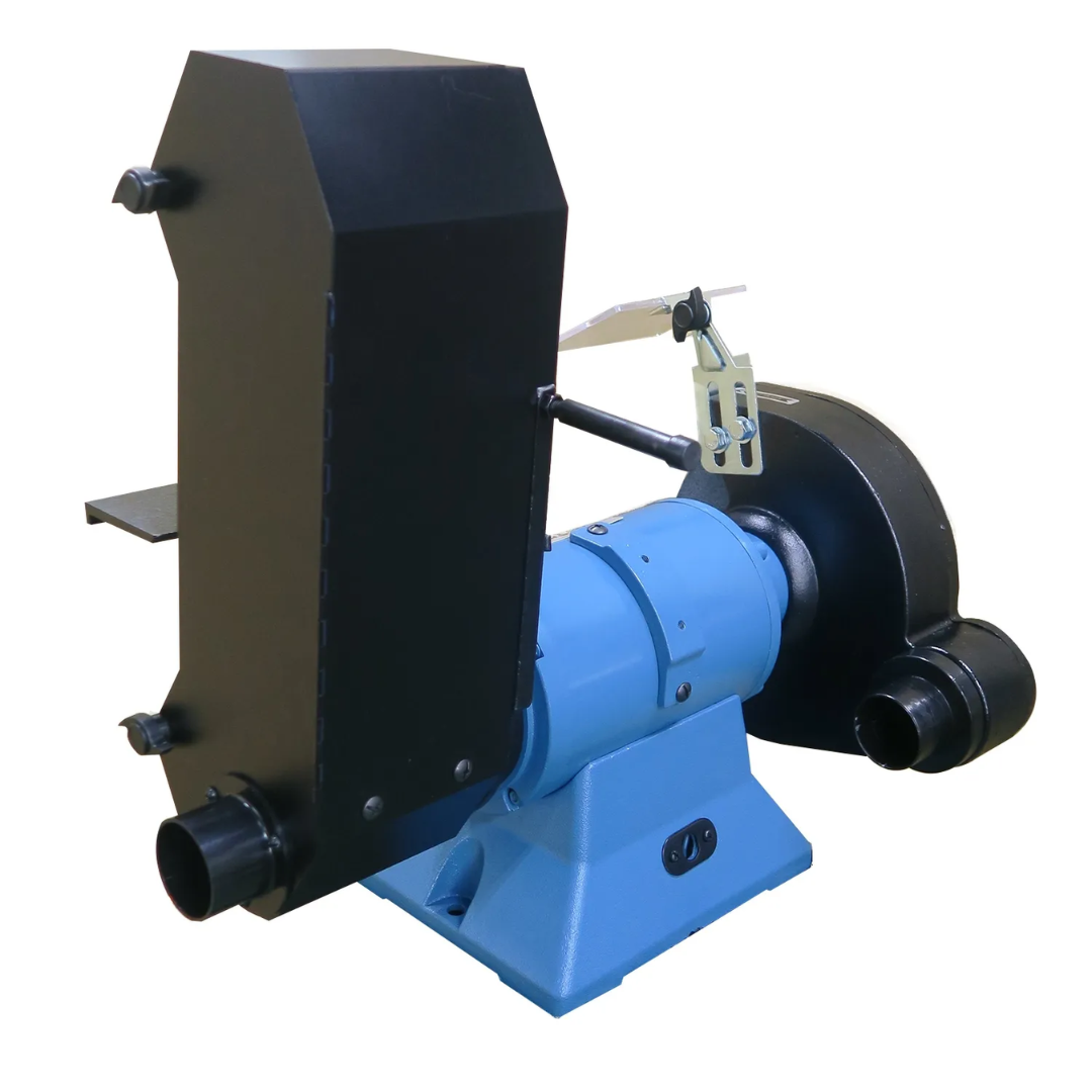 Baileigh Combination 8" Bench Grinder & 4" Belt Grinder - (IGBB-436) 1227899 side profile highlighting the compact industrial design and combination grinding capabilities.