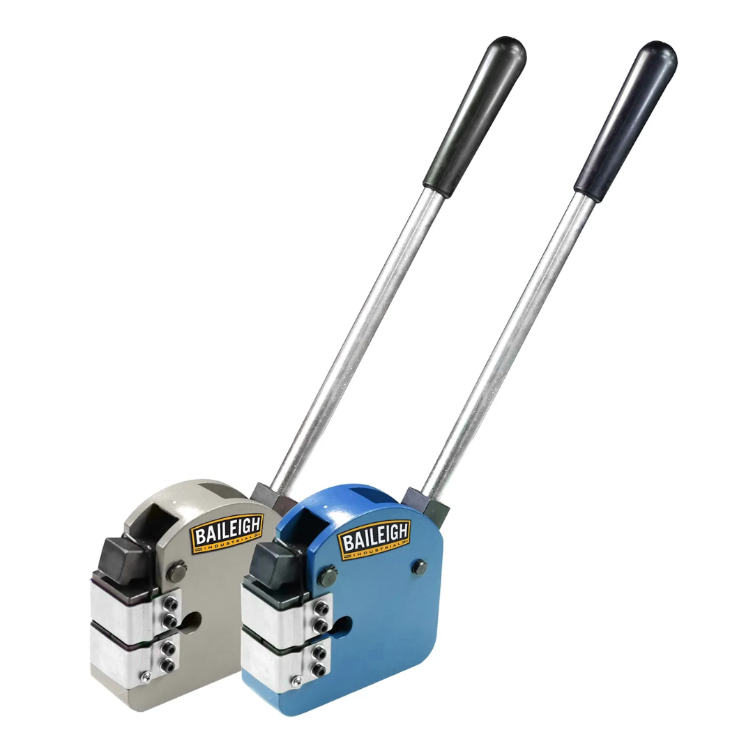 Baileigh Deep Throat Shrinker Stretcher (MSS-18DT) 1230392 manual operating handles delivering controlled leverage for accurate shrinking and stretching of sheet metal flanges.