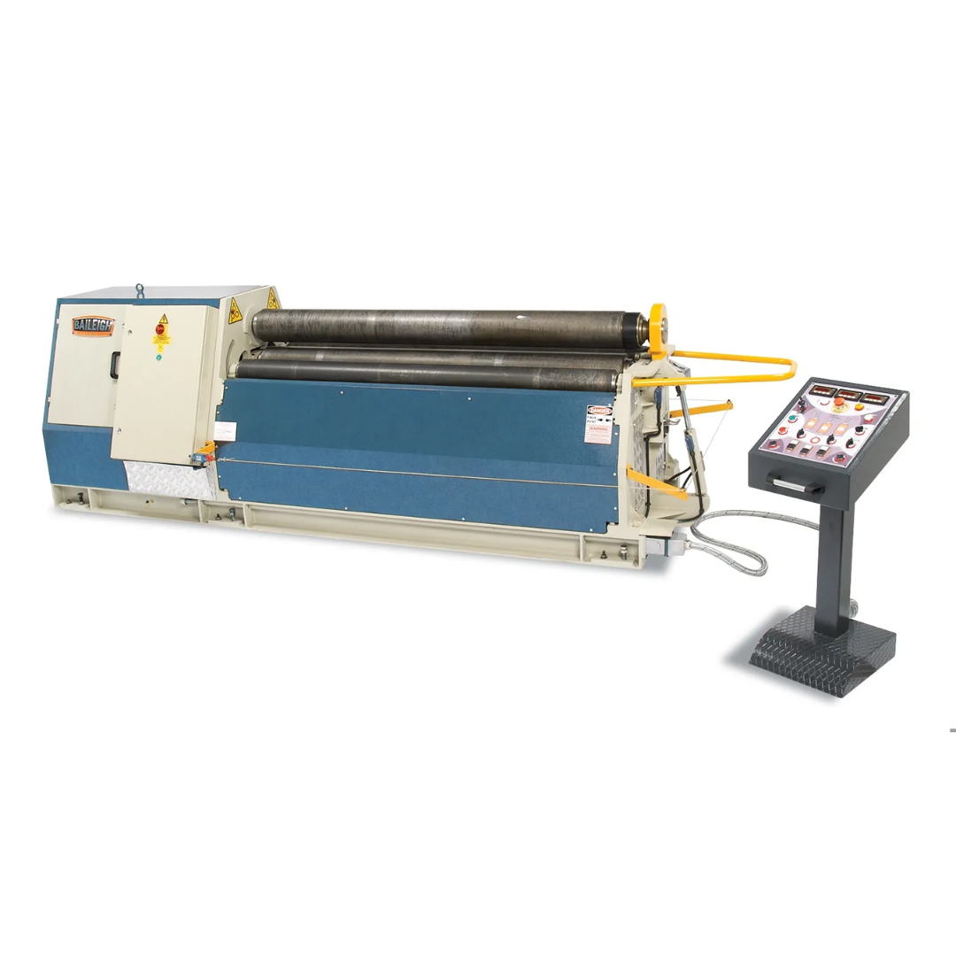 Baileigh Four Roll Plate Roll PR-603-4 1006554 industrial four-roll plate rolling machine with precision bending system, hydraulic controls, and operator control pedestal.