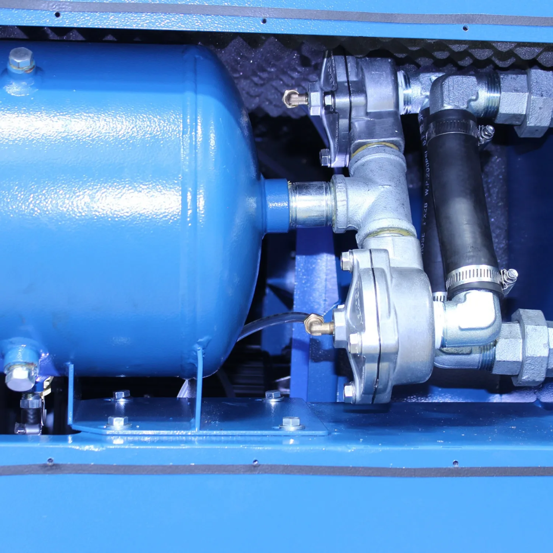Baileigh Heavy Duty Downdraft Table - (DDTM-8052-HD) 1017590 internal blower assembly built for continuous-duty dust collection in industrial workshops.
