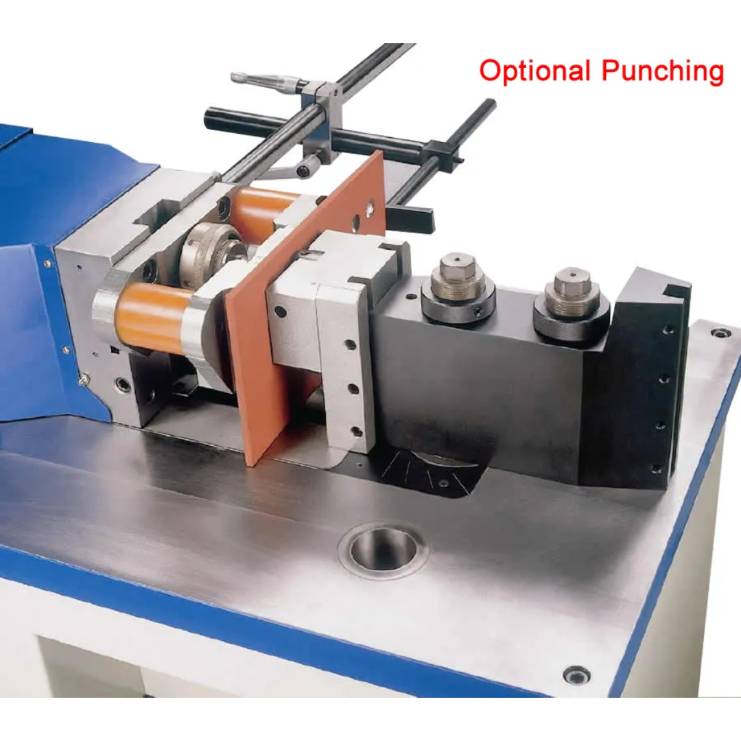 Baileigh Horizontal Press Brake HPB-45NC 1004703 optional punching attachment with hydraulic tooling for producing accurate holes in metal workpieces during fabrication.