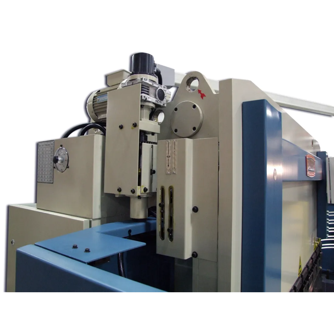 Baileigh Hydraulic Brake Press BP-5078CNC 1010285 rear structural view showcasing durable frame construction, hydraulic assemblies, and industrial manufacturing quality.