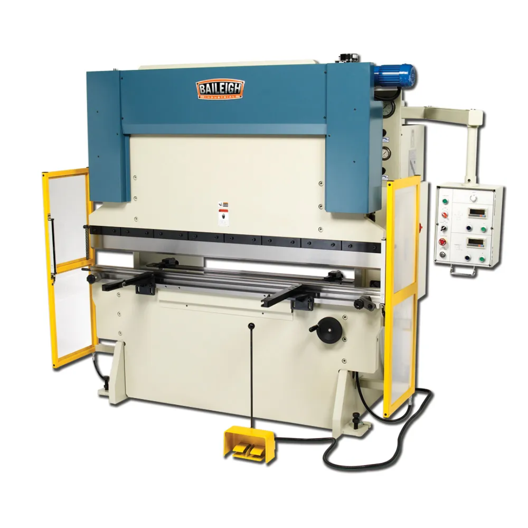 Baileigh Hydraulic Press Brake BP-9078NC 1000839 CNC hydraulic press brake with industrial steel frame, precision bending system, and operator control station for sheet metal fabrication.