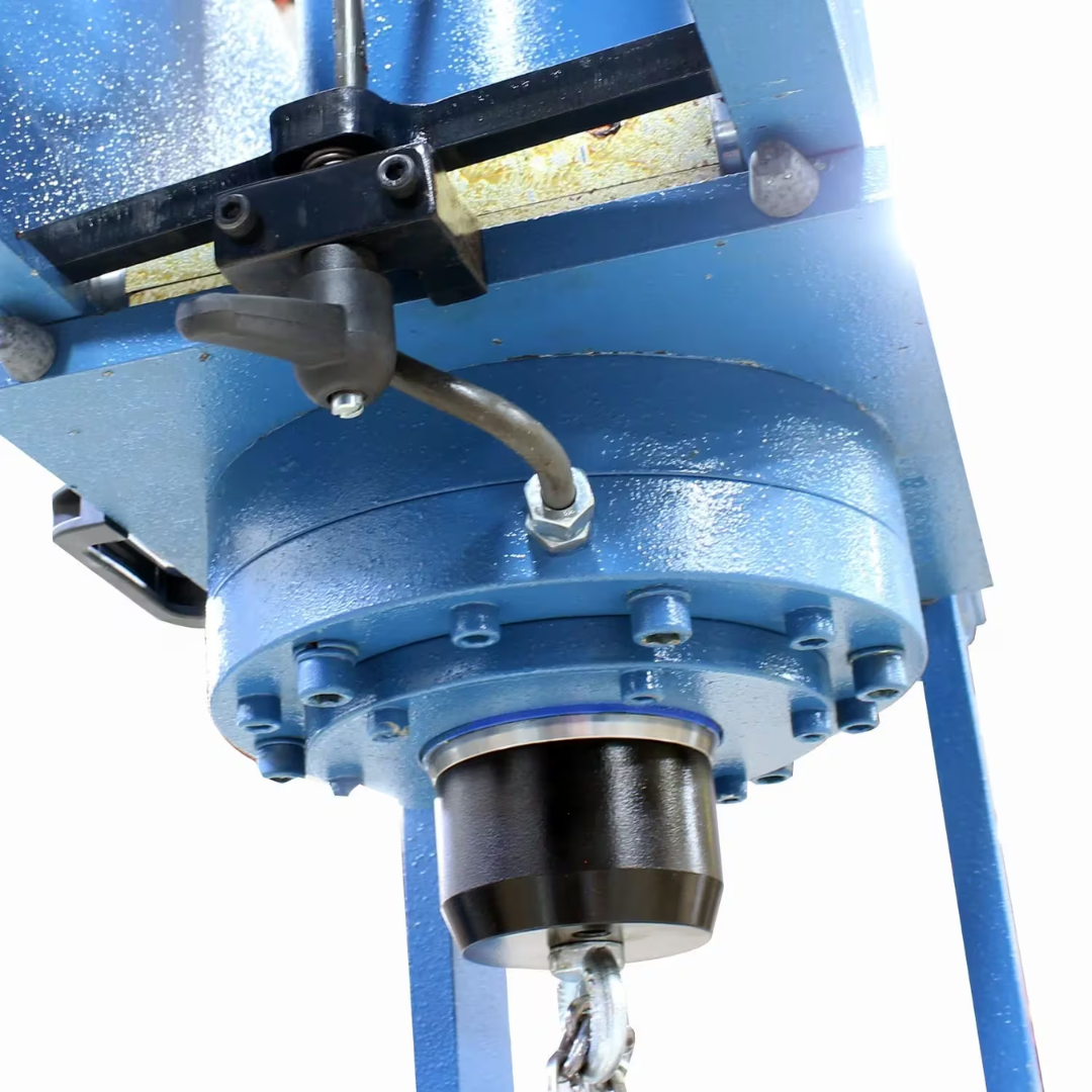 Baileigh Hydraulic Press HSP-66M-HD 1012402 hydraulic ram assembly close-up featuring precision pressing head, industrial cylinder construction, and controlled force application.