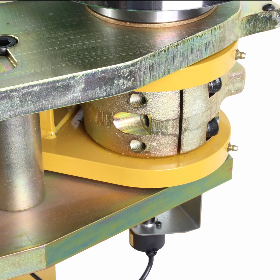 Baileigh Hydraulic Rotary Draw Bender, DRO with Auto Stop (RDB-175) BA9-RDB175B heavy-duty bending head and hydraulic drive system designed for industrial fabrication tasks.