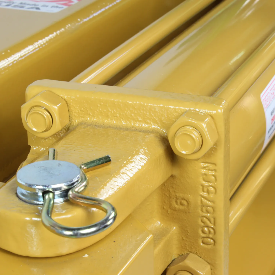 Baileigh Hydraulic Rotary Draw Bender, DRO with Auto Stop (RDB-175) BA9-RDB175B hydraulic cylinder and frame components built for smooth, consistent bending force.