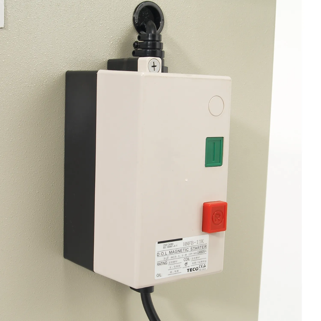Baileigh Lock Former Pittsburgh Machine - (LF-20) 1004984 electrical control box featuring machine power controls, industrial-grade components, and safe operation functionality.