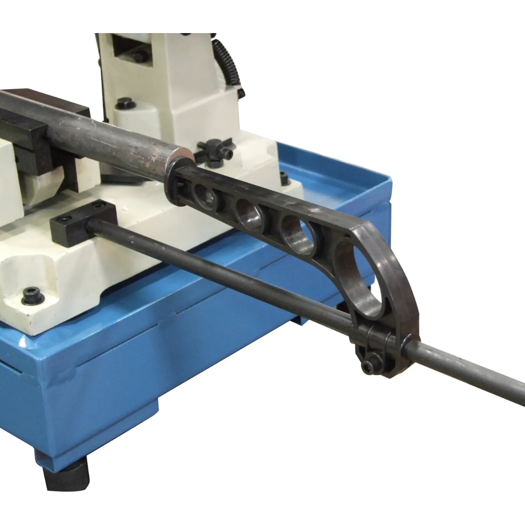 Baileigh Manually Operated Coldsaw CS-225M 1013715 with extended material support arm for handling longer workpieces and improving cutting accuracy.