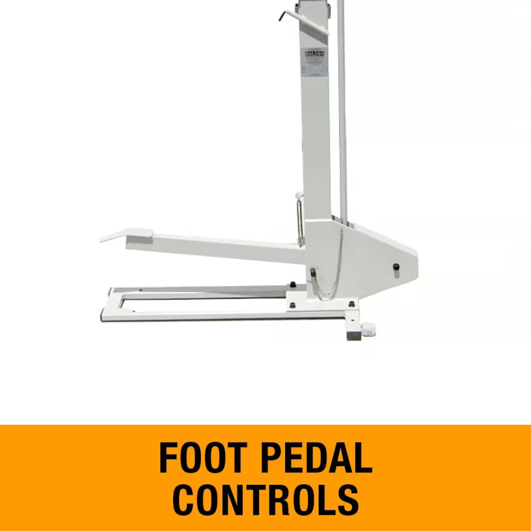 Baileigh Metal Shrinker Stretcher (MSS-16F) 1005710 featuring ergonomic foot pedal controls for hands-free operation and improved precision during sheet metal forming.