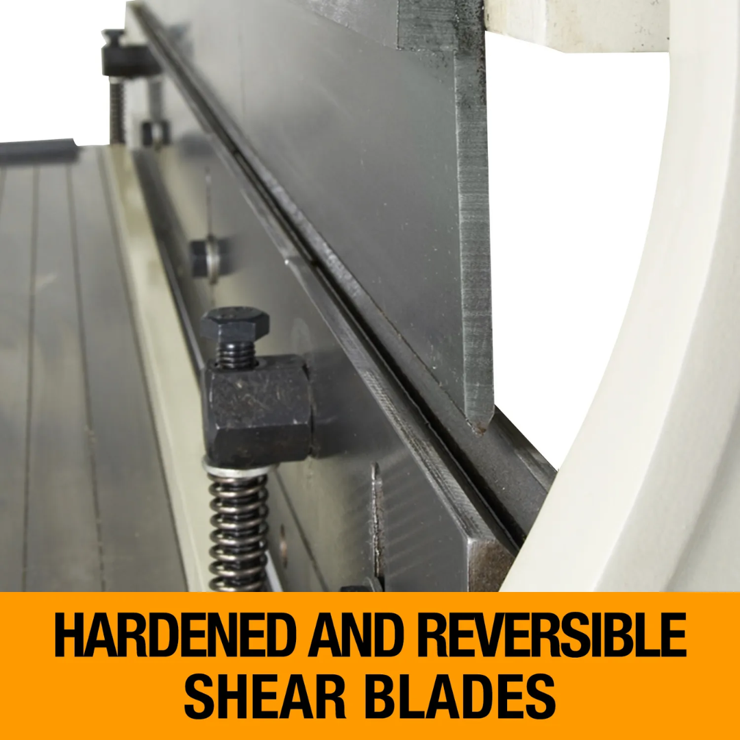 Baileigh Shear Brake and Roll SBR-5220 1007002 hardened reversible shear blades engineered for clean, accurate sheet metal cutting and extended service life.
