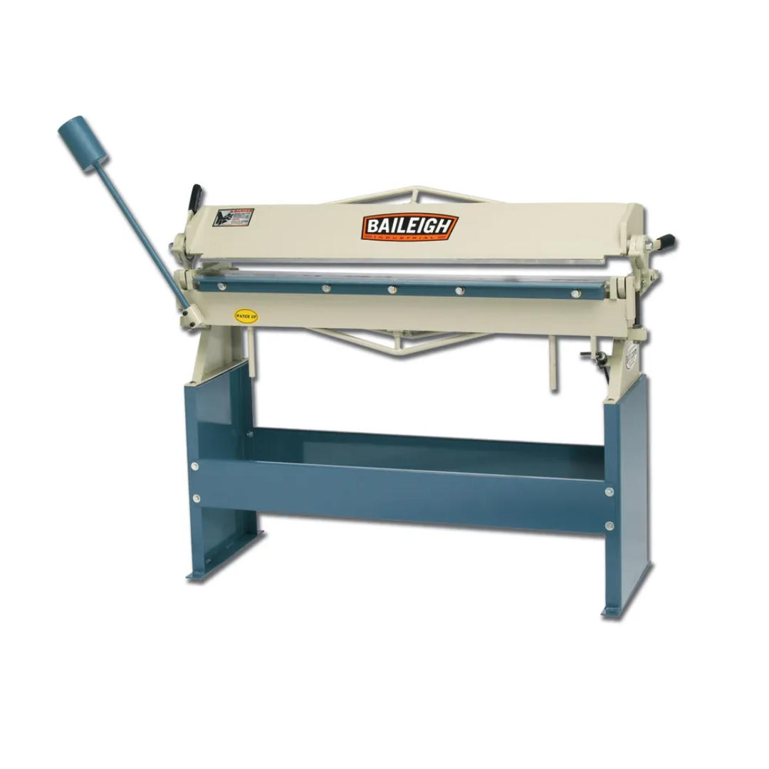 Baileigh Sheet Metal Brake (HB-4816) 1004646 heavy-duty manual sheet metal brake designed for precision bending of mild steel and other sheet metal materials in fabrication shops.