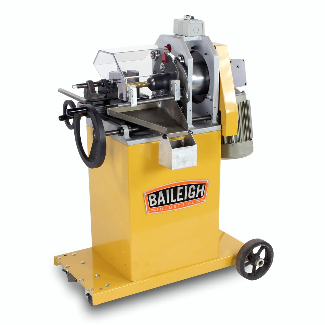 Baileigh Tube & Pipe Notcher TN-800 1008064 industrial tube and pipe notcher with precision hole saw cutting system designed for accurate saddle joints and fabrication applications.