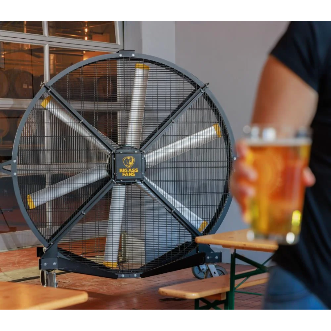 Big Ass Fans Black Jack Directional Fan F-BJ1-0601 mobile directional fan used in workshop environment