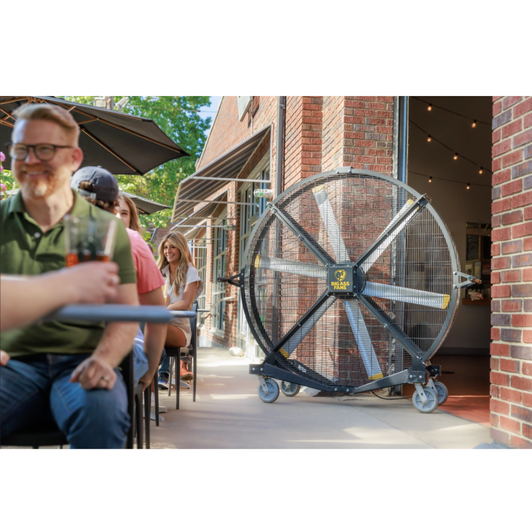 Big Ass Fans Black Jack Directional Fan F-BJ1-0601 outdoor directional cooling fan providing airflow across sports field