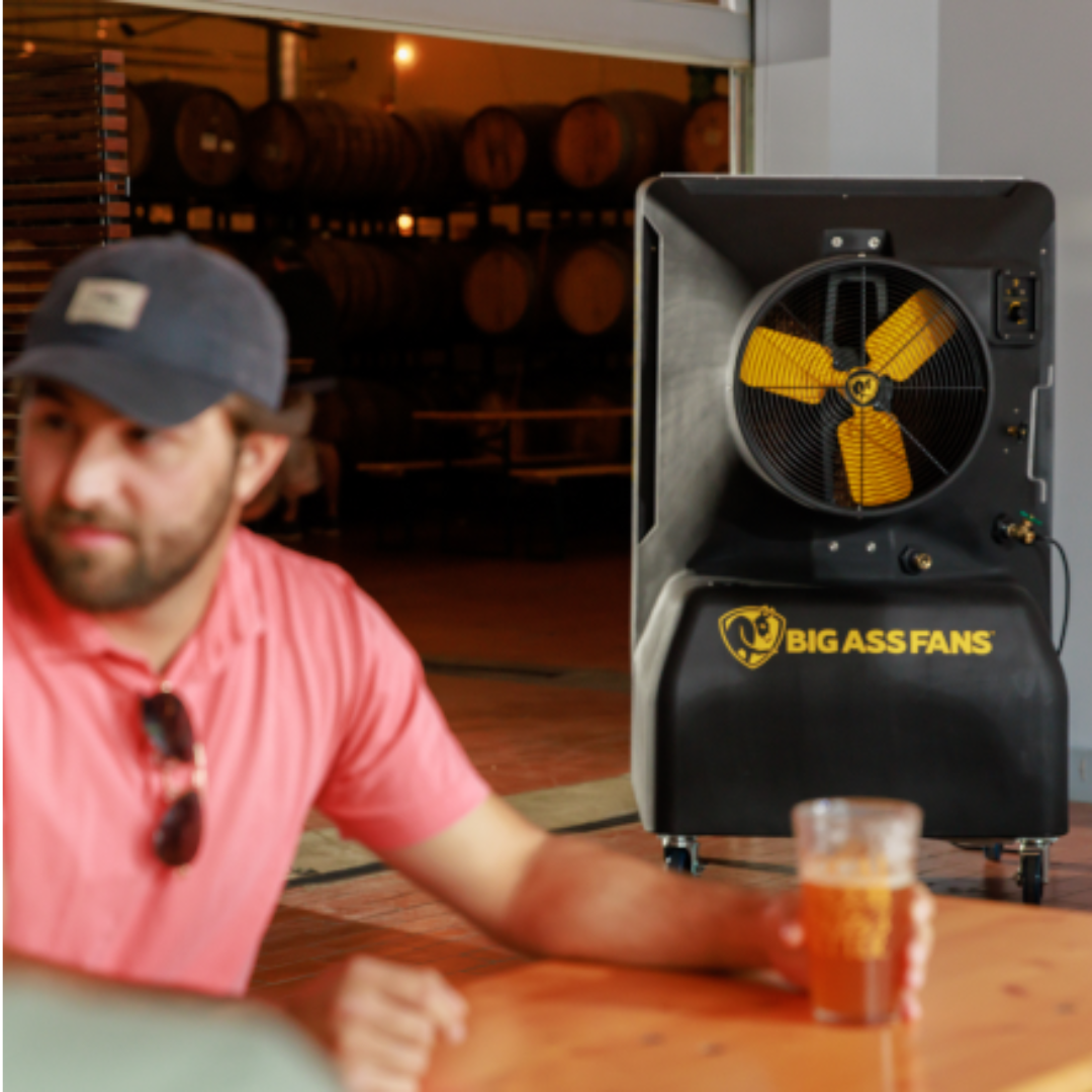 Big Ass Fans Cool-Space 350 Evaporative Cooler E-350-2001 portable evaporative cooler used for patio or commercial outdoor cooling