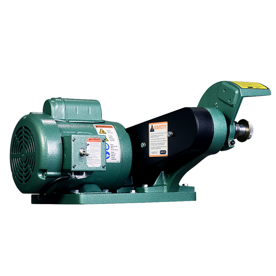 Burr King Deburring & Polishing Machines Model 600 60100 bench-mounted configuration showing the compact industrial polishing and deburring machine.