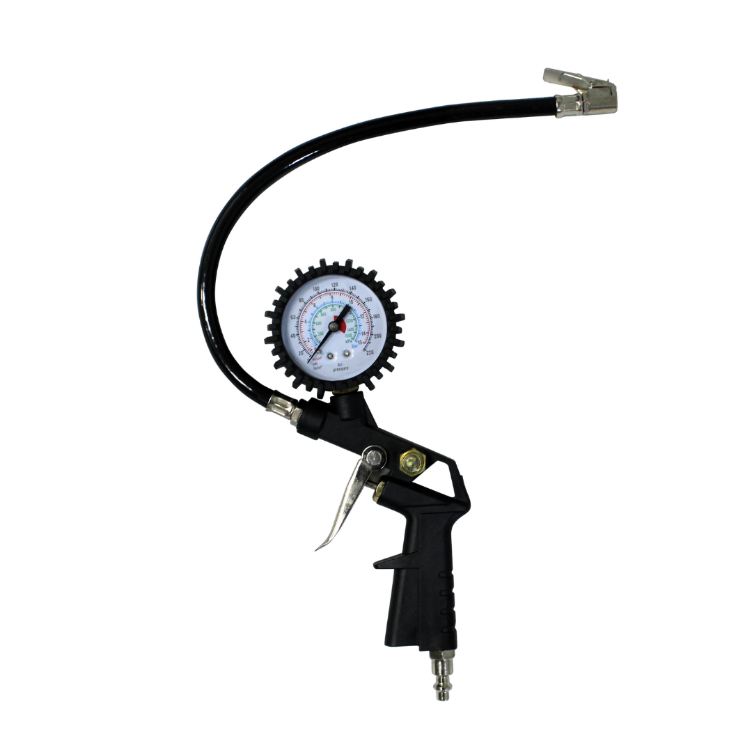 California Air Tools 12 Volt Light & Quiet 12V1P10S Portable Air Compressor with pressure gauge and inflation gun attachment