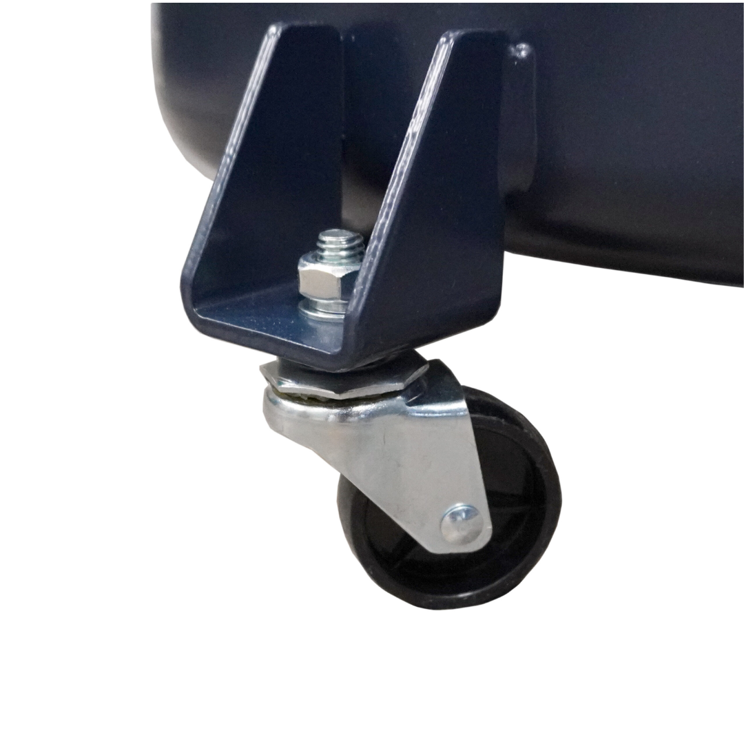 California Air Tools 1810C 10 Gallon Pressure Pot for Resin or Epoxy Casting caster wheel detail for mobility and stability