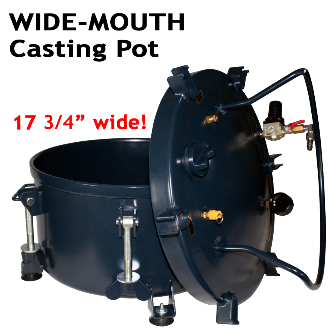 California Air Tools 1810C 10 Gallon Pressure Pot for Resin or Epoxy Casting with 17 3/4 inch wide removable lid for easy access