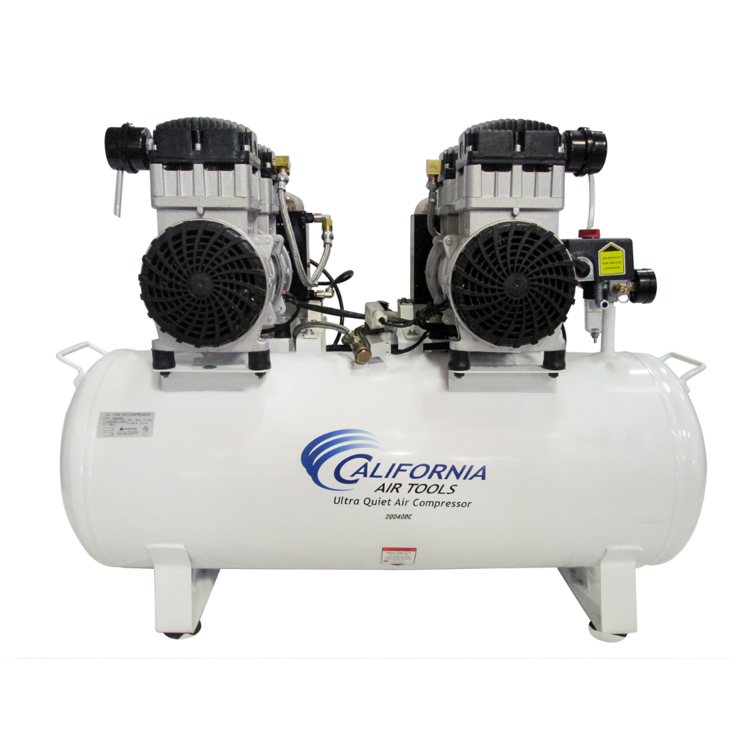 California Air Tools 20040DC Powerful 4.0 Hp Ultra Quiet & Oil-Free Air Compressor with 80% Air Drying System internal diagram showing air drying system flow