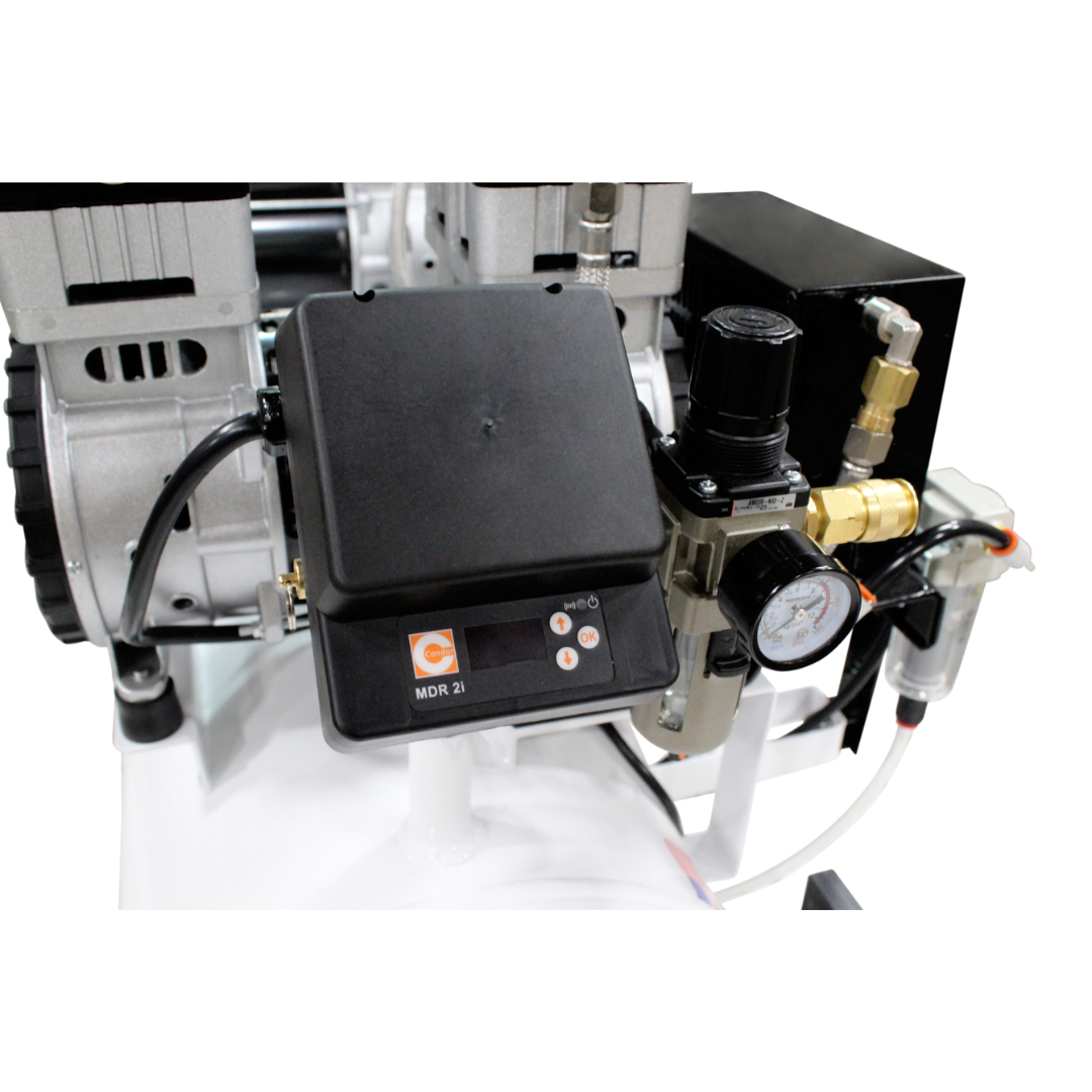 California Air Tools 20040DSMADC Powerful 4.0 Hp SMART Ultra Quiet & Oil-Free 20 Gallon Air Compressor with internal electrical system detail