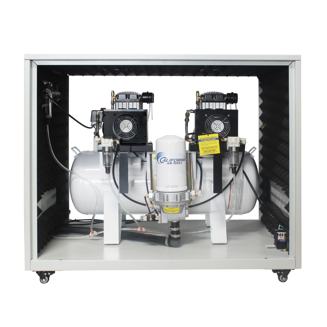 California Air Tools 20040DSPCADC Powerful 4.0 Hp Ultra Quiet & Oil-Free Air Compressor internal filtration and drying system components