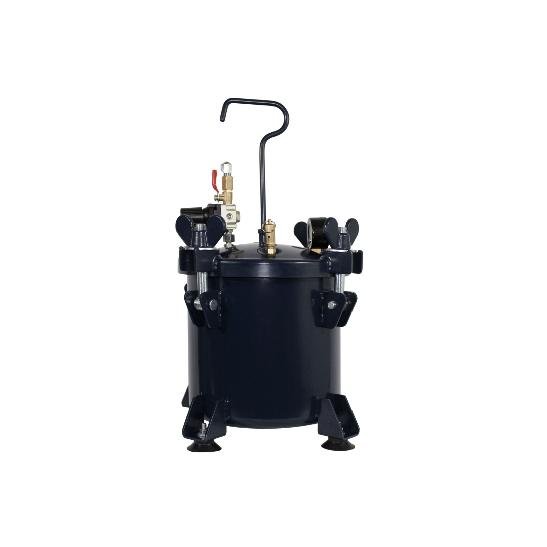 California Air Tools 255C 2.5 Gallon Pressure Pot for Resin Casting side profile showing compact vertical design