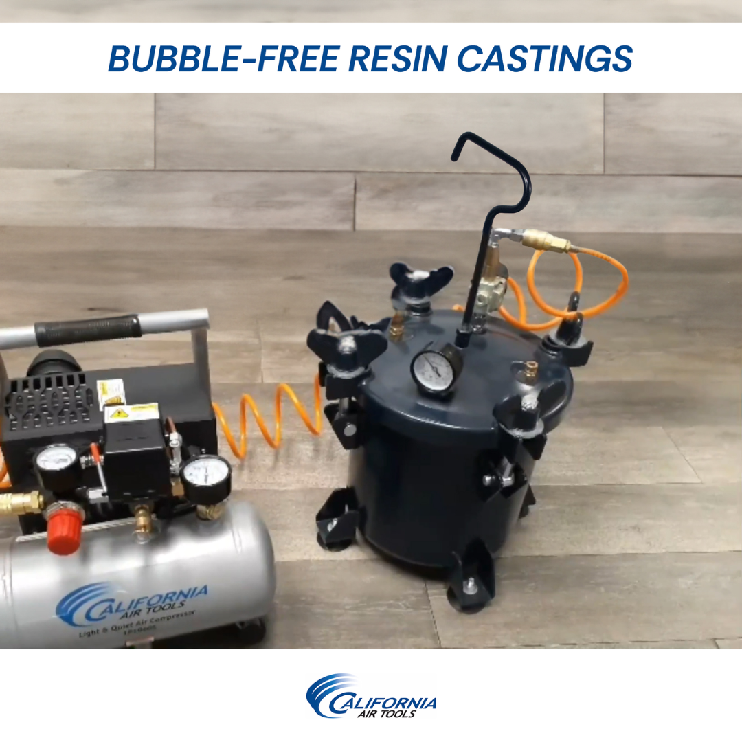 California Air Tools 255C 2.5 Gallon Pressure Pot for Resin Casting used in bubble-free resin casting application