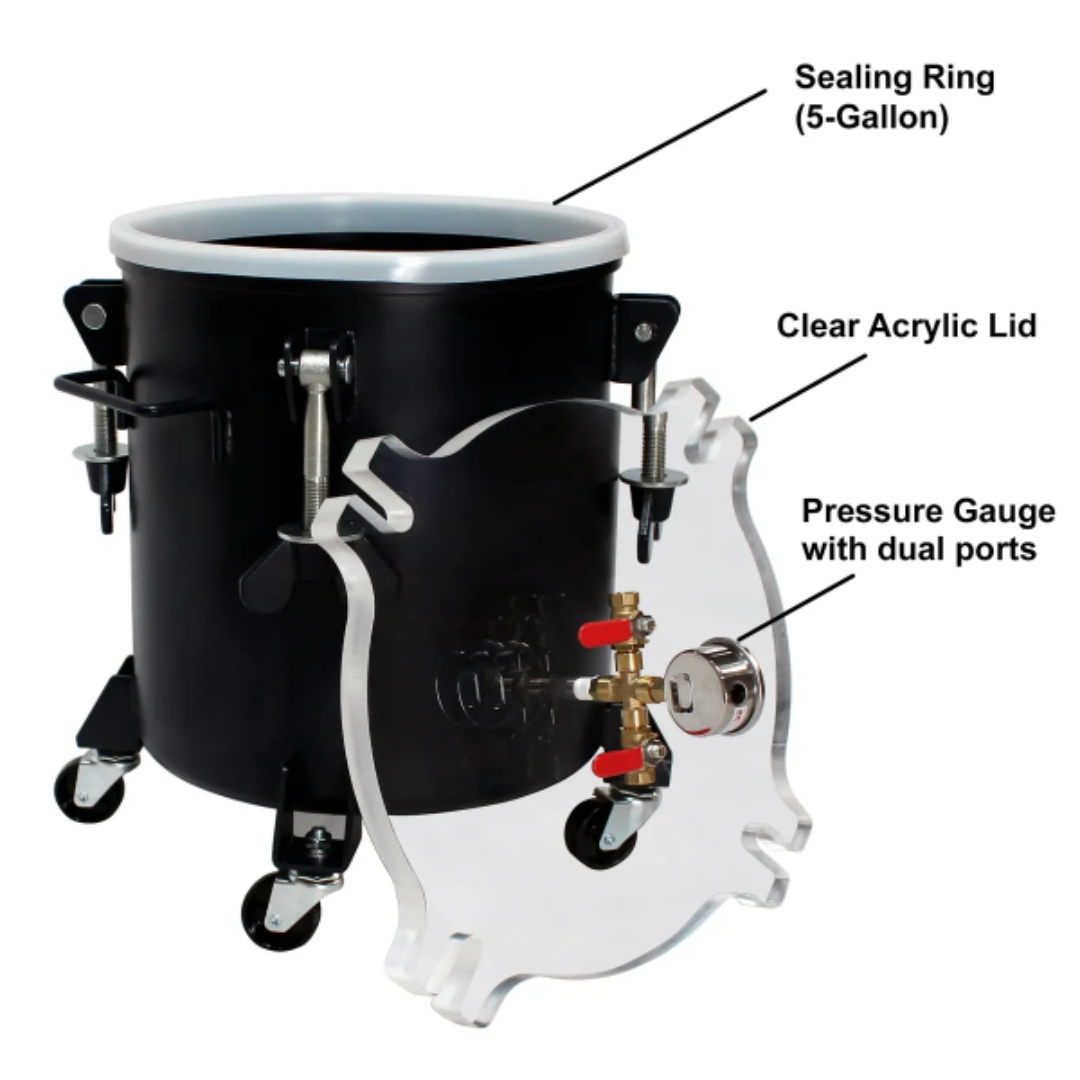 California Air Tools 365VK 5-Gal Pressure Pot Vacuum Kit full pressure pot unit with vacuum conversion components