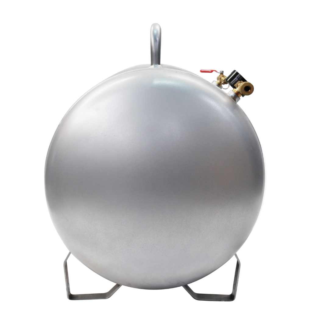 California Air Tools AUX20S 20 Gallon Steel Portable Auxiliary Air Tank front circular end view showing tank face