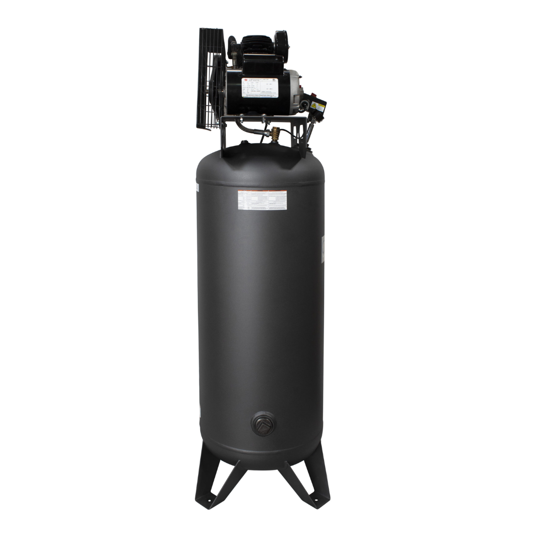California Air Tools CALAIR 60037BD 60 Gal 3.7 hp One-Stage Oil-Lubricated Belt Driven Air Compressor compact footprint with reinforced steel tank and base supports