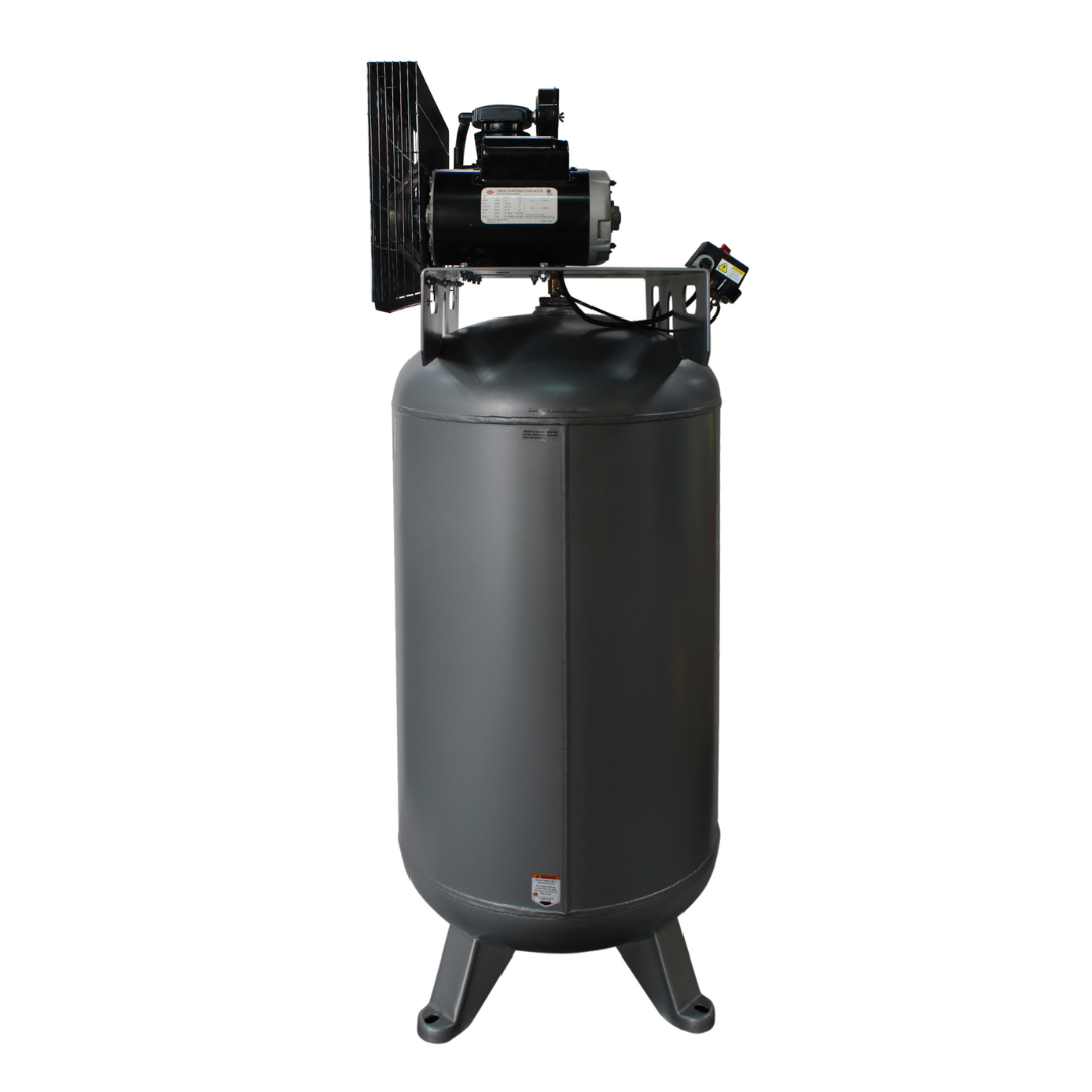 California Air Tools CALAIR 80050BD 80 Gal 5.0 hp One-Stage Oil-Lubricated Belt Driven Air Compressor compact vertical tank design for shop use