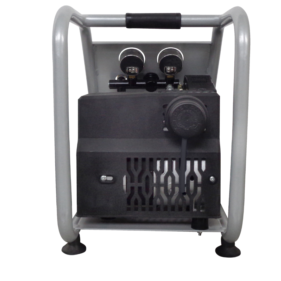 California Air Tools Light & Quiet 1P1060SP Portable Air Compressor rear view with motor and pump assembly