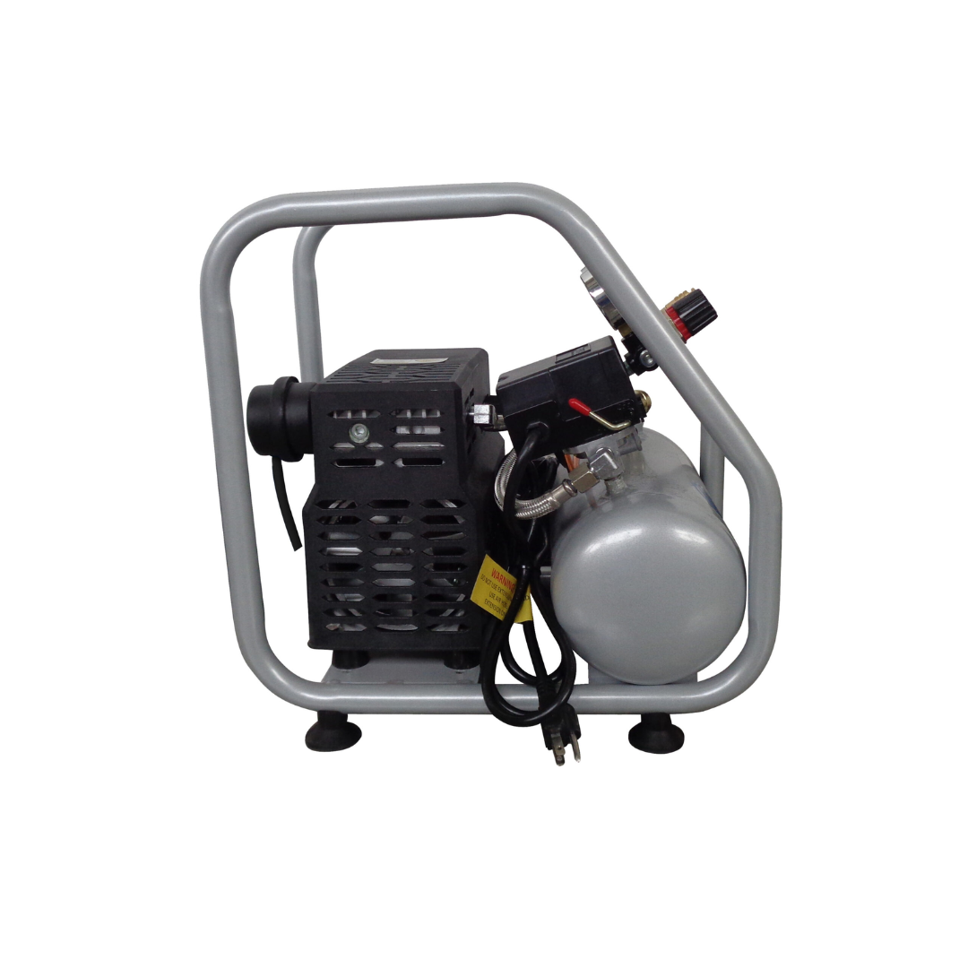 California Air Tools Light & Quiet 1P1060SP Portable Air Compressor side view showing compact tank design